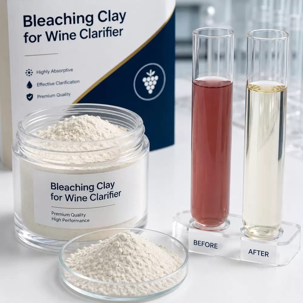Bleaching Clay for Wine Clarification